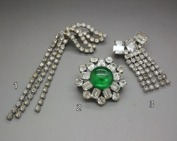 ANCIENNE GRANDE BROCHE Jean-Pierre Roger? en verre strass antique jewelry brooch EUR 85,00 - FR
