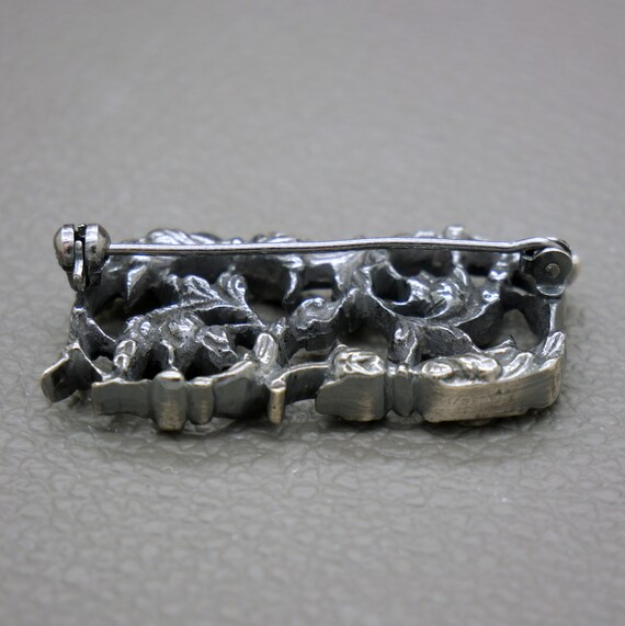 Vintage Solid 835 Silver Brooch: Medieval Brutali… - image 7