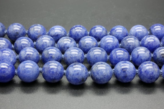 Sodalite Bead Necklace 32 Inch, 10mm Natural Blue… - image 3