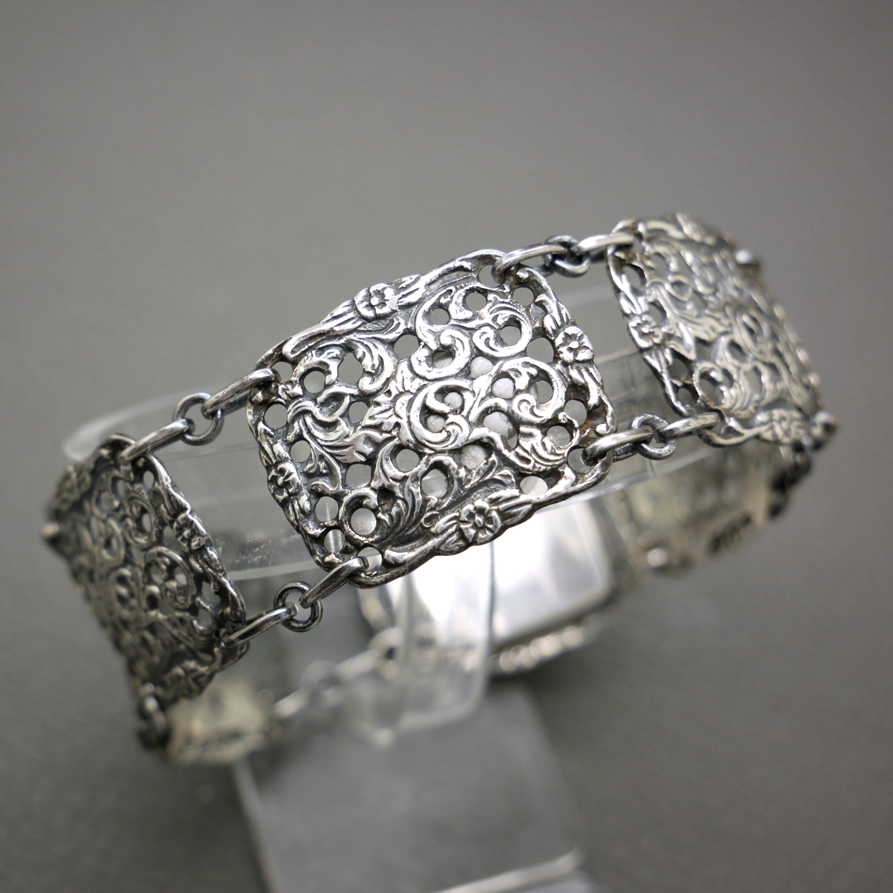 Vintage 835 Silver Panel Bracelet by Herbert Hooijkaas Vintage 835 Silver Panel Bracelet by Herbert Hooijkaas