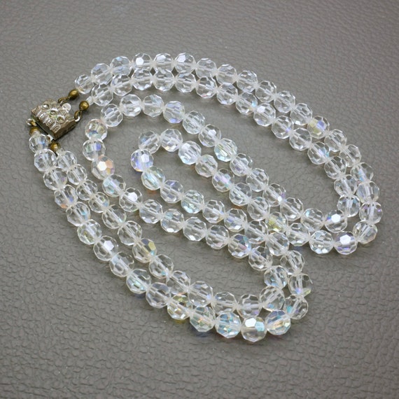 Aurora Borealis Double Strand Necklace 16" Long, … - image 5
