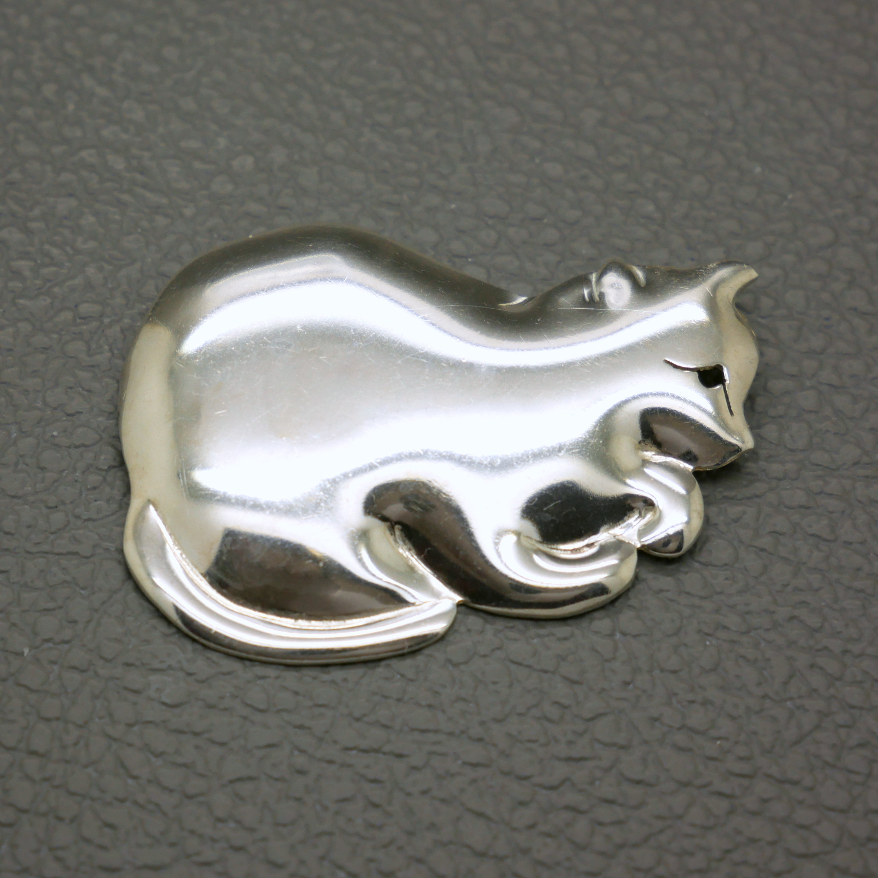 Vintage Sterling Silver Cat Brooch - Birmingham 1994