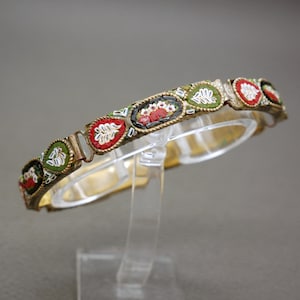 Antique Millefiori Panel Bracelet – 1920s Italian Micro Mosaic Jewelry