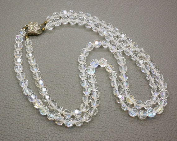 Aurora Borealis Double Strand Necklace 16" Long, … - image 6