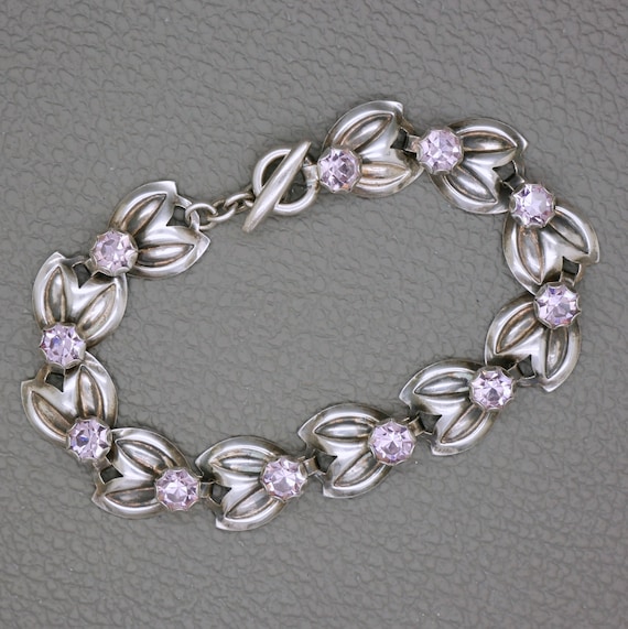 HERMANN SIERSBOL Denmark Sterling Silver & Purple… - image 1