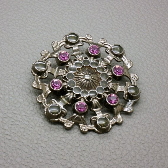 Broche Fantaisie Vintage En Métal - Occasion, Bon état Général