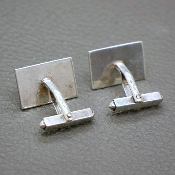 Paire De Boutons De Manchette Vintage - Argent (poinçons 835 Et Autres) - Occasion