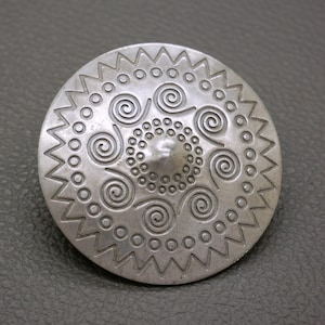 Vintage Jørgen Jensen Pewter Brooch: Viking Shield, Celtic