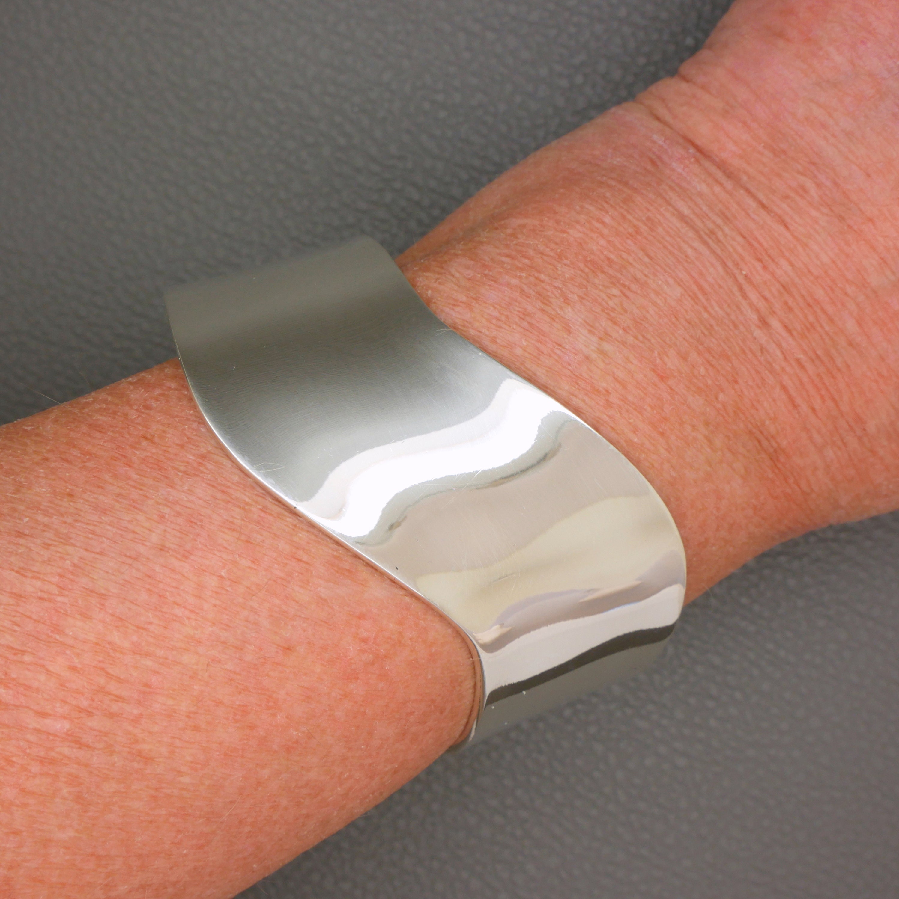 Wavy Sterling Silver Vintage Cuff - Etsy