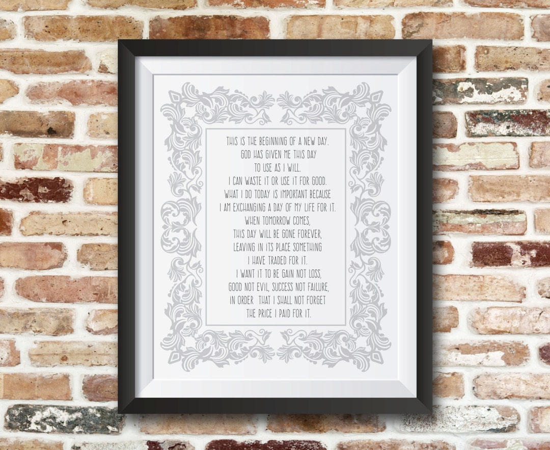 This is the Beginning of a New Day. GOD Has Given Me This Day to Use as