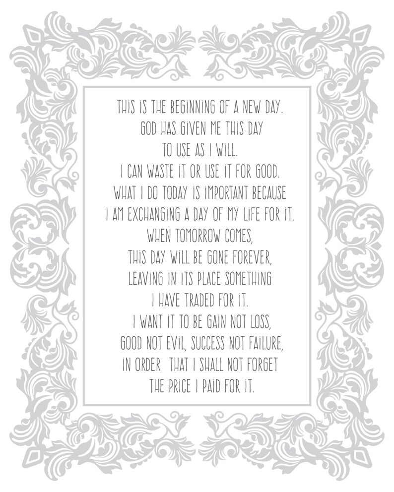 This is the Beginning of a New Day. GOD Has Given Me This Day to Use as