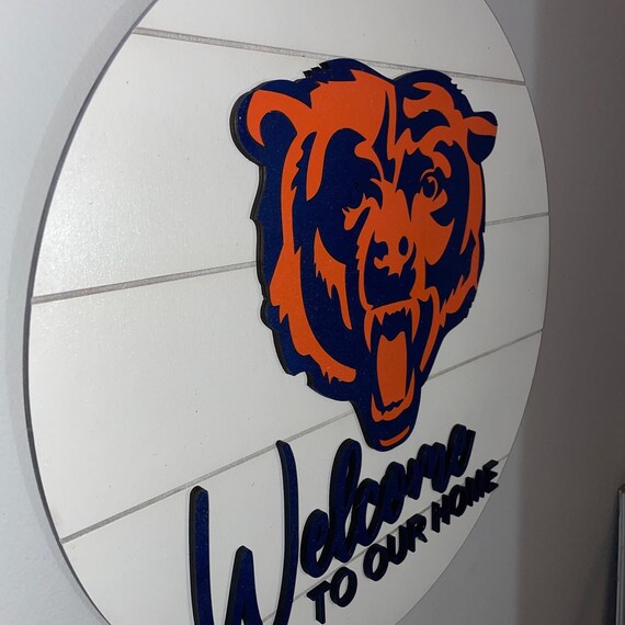 18 Chicago Bears Door Hanger Welcome Door Sign