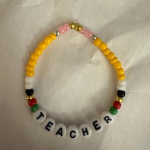Personalized Teacher Appreciation Bracelet - Thoughtful Gift for Educators
