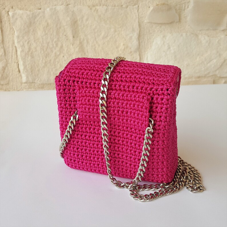 Fuchsia cord pouchBlack beltclutch bagwomen/'s accessoryWomen/'s gifthandmadeMade in Italy