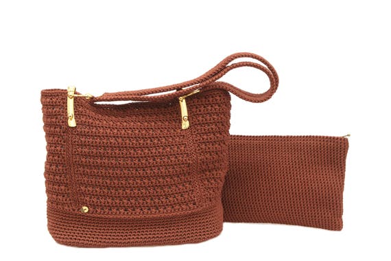 leather and crochet bags