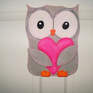 Valentine's Day Door Hanger, Valentine Birds, Valentine Sign, Penguin, Owl, Love Birds, Valentine Decoration image 4