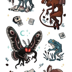 Cryptids Sticker Sheet