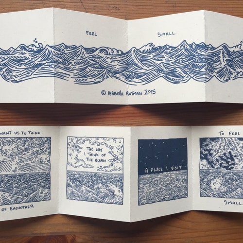 Feel Small Accordion Book and Print - Etsy