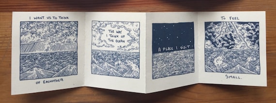 Feel Small Accordion Book and Print - Etsy