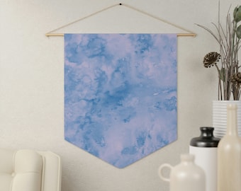 Lavender Watercolor Enamel Pin Display Banner, Large Pennant Wall Hanging, Kawaii Pin Board, Pin Collection Display