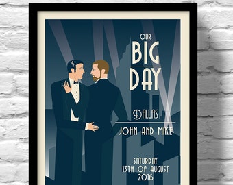 Gay wedding gift, same sex wedding, Gay wedding poster, Lesbian Couple, Gay Couple