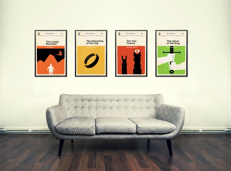 Lord Of The Rings Inspired Posters Art Print Movie Poster Etsy