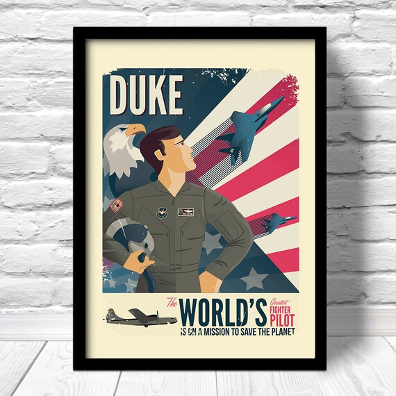 Items similar to Personalized Poster Print, custom movie illustration