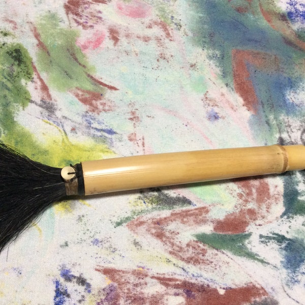 paintbrush/ Large  handmade Horse hair paintbrush with bamboo handle/ gift for artist/ art supplies