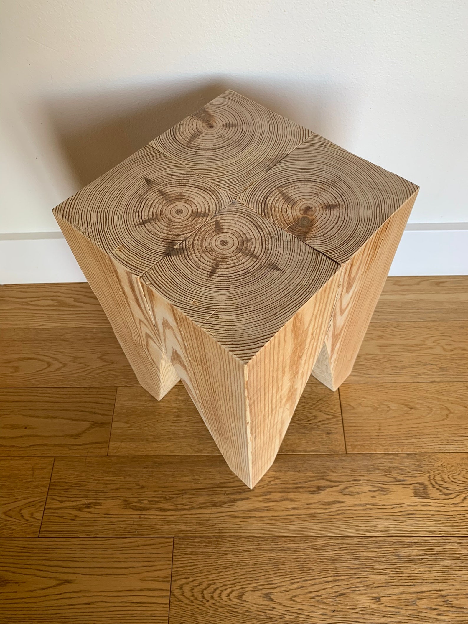 Timber Accent Table or Stool / Solid Hardwood / 18