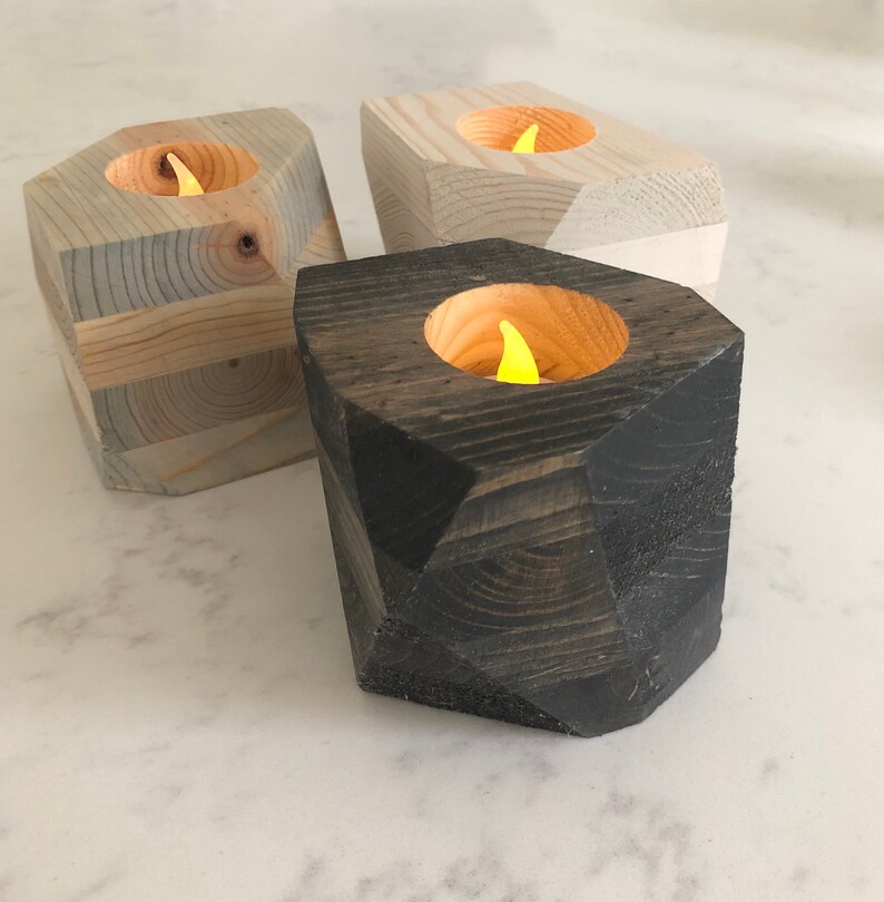 Wood Candle Holder / Electric Candle Holder Etsy