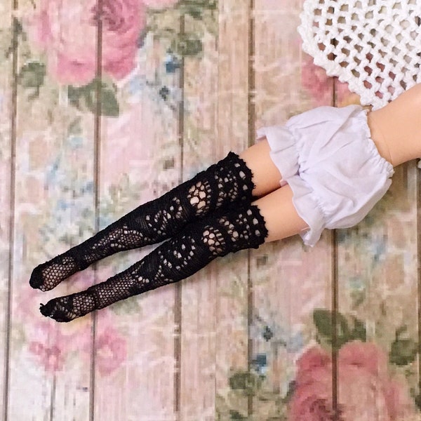 Blythe Doll Thigh High Lace Stockings / black