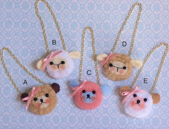 Blythe Doll Purse / bear / lamb / furry with face