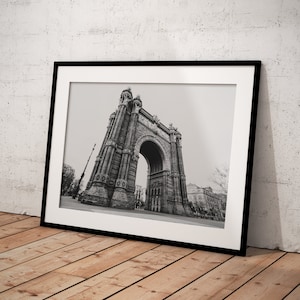 Barcelona Spain • Arc de Triomf Black and White Photography. Available in 12x16 or 18x24 Wall Art