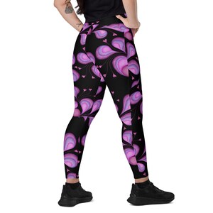 Purple Passion Black Leggings with pockets