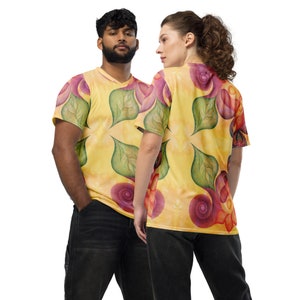 Balloon Flower Recycled Unisex Sports Jersey - Low Waste, Printed On Demand