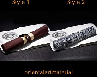 PENNELLO PANNO ROTOLO 5 Stili Panno di cotone arte pennello calligrafia speciale borsa penna rotolo di stoffa portatile rotolo / Orientalartmaterial Calligraphy