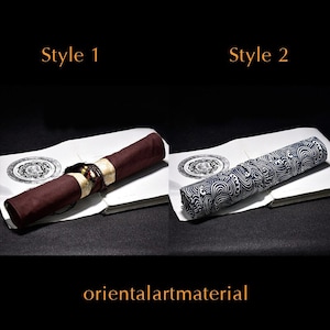 CEPILLO ROLLO DE TELA 5 Estilos Algodón tela arte pincel caligrafía bolsa especial rollo de pluma rollo de tela portátil / Orientalartmaterial Caligrafía