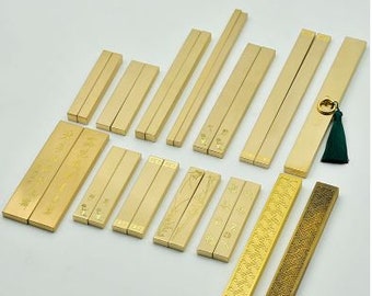 MASSIV MESSING | 8 Styles Paar Massive Messing Metall Papierpresse | LinealGewicht | Papiergewicht Metall zum Basteln Orientalisches Material