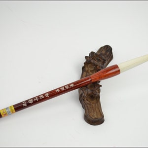 Jumbo Goat Hair Calligraphy Brush - Red Wood Handle