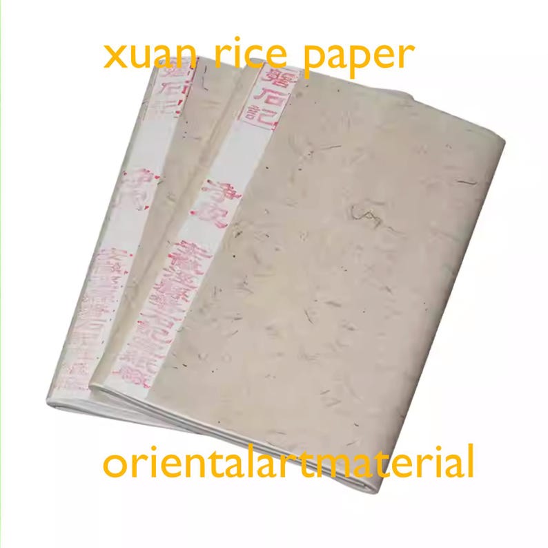 Raw Xuan Rice Paper: Chinese Calligraphy Painting, 34x69cm, 100 Sheets image 5