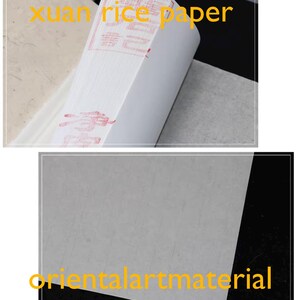 Raw Xuan Rice Paper: Chinese Calligraphy Painting, 34x69cm, 100 Sheets image 7
