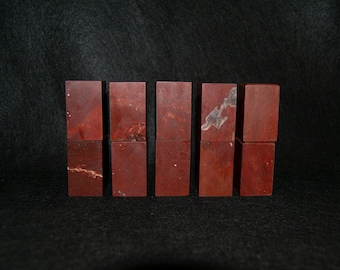 Sello de piedra chino rojo sangre de paloma / Cuadrado de 3 x 3 x 5 cm / Juego de 5 o 10 piezas / Piedra de grabado de sellos de arte oriental