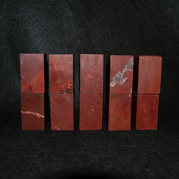 Pigeon Blood Red Chinese Stone Seal | 3x3x5cm Square | 5 | 10 Pcs Set | Seal Stamp Engraving Stone Orientalartmaterial