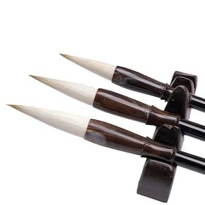 GOAT HAIR BRUSH Set von 3 Bürsten | Kleine mittlere große Ziege Pinsel Set | Orientalartmaterial Kalligraphie Versorgung