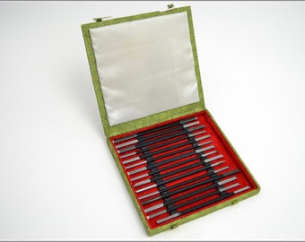 Set Carbon Steel Seal Carving Knife Seal Burin Seal Graver - 15 Piece / - 0012 Orientalartmaterial Calligraphy Supply