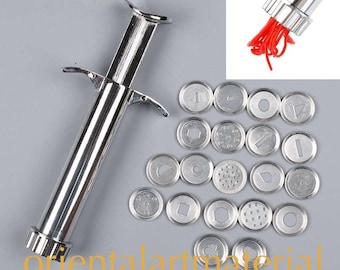 Vintage-Style Clay Extruder Set: 20 Decorative Discs, Pottery Tools