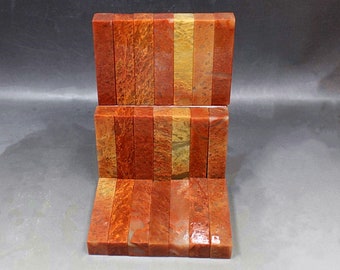 Sellos de esteatita en blanco: grabado en piedra roja y amarilla (juegos de 5/10 piezas)
