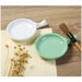 Handmade Ceramic Water Brush Dish Inkstone 11.5x8cm Green White Color 0070 Supply Orientalartmaterial Calligraphy Supply 