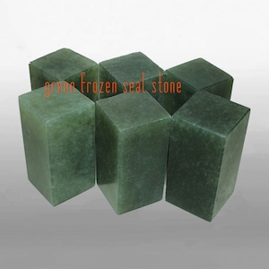 Zegel stempel gravure | Seal steen speksteen | 1.5 x 1.5 | 2x2 x5cm groen bevroren plein | 5/10st sets | Zegel leeg | Kunststof