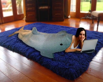 CROCHET PATTERN, dolphin blanket